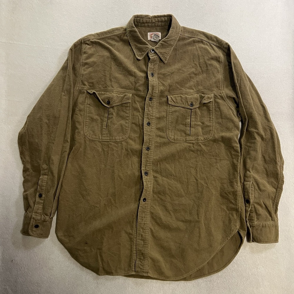Vintage Banana Republic Shirt Men's Size XL Brown Button Up Chamois 80s